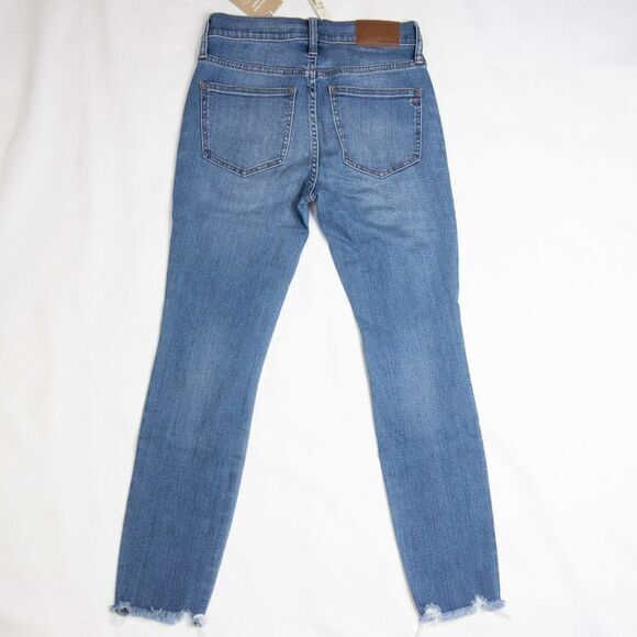 NEW Madewell Mid-rise Skinny‎ ripped Jeans in Frankie Wash, 25P - Picture 7 of 16